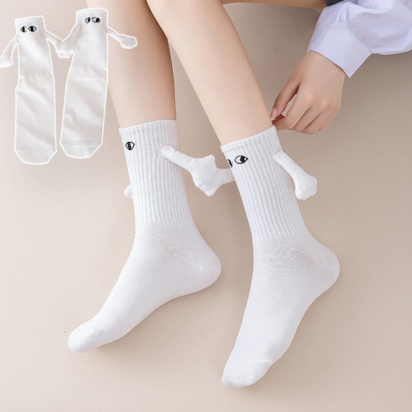 Magnetic Hand Holding Socks 2024, Hand In Hand Socks, Couple Holding Hands Socks