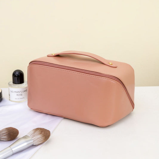 Large Capacity Travel Cosmetic Bag Organizer Makeup Brushes Slots Dividers New